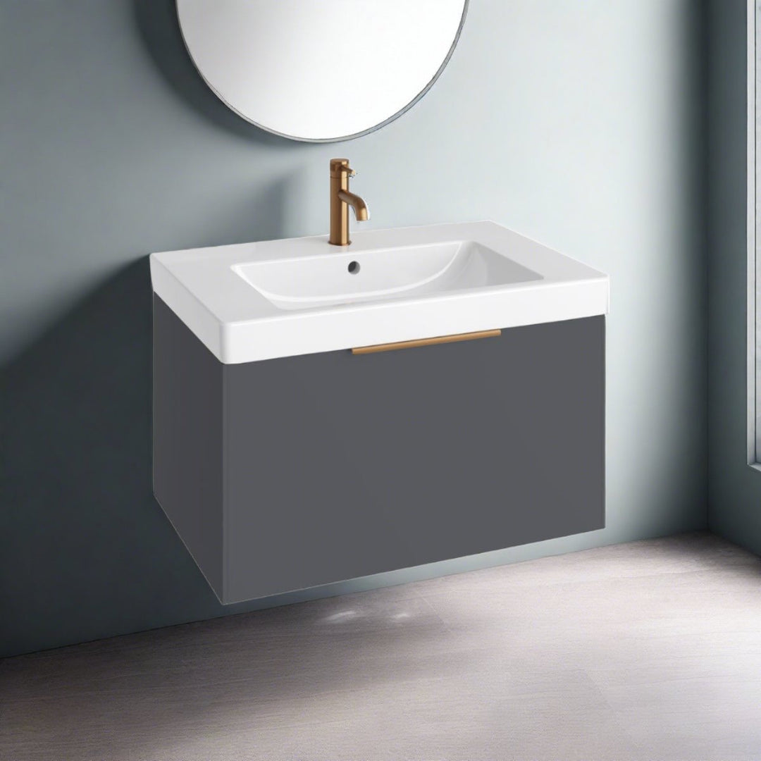 AURA0023 - Aura Skye 80cm Vanity Unit and Basin in Matt Anthracite - Coa Living