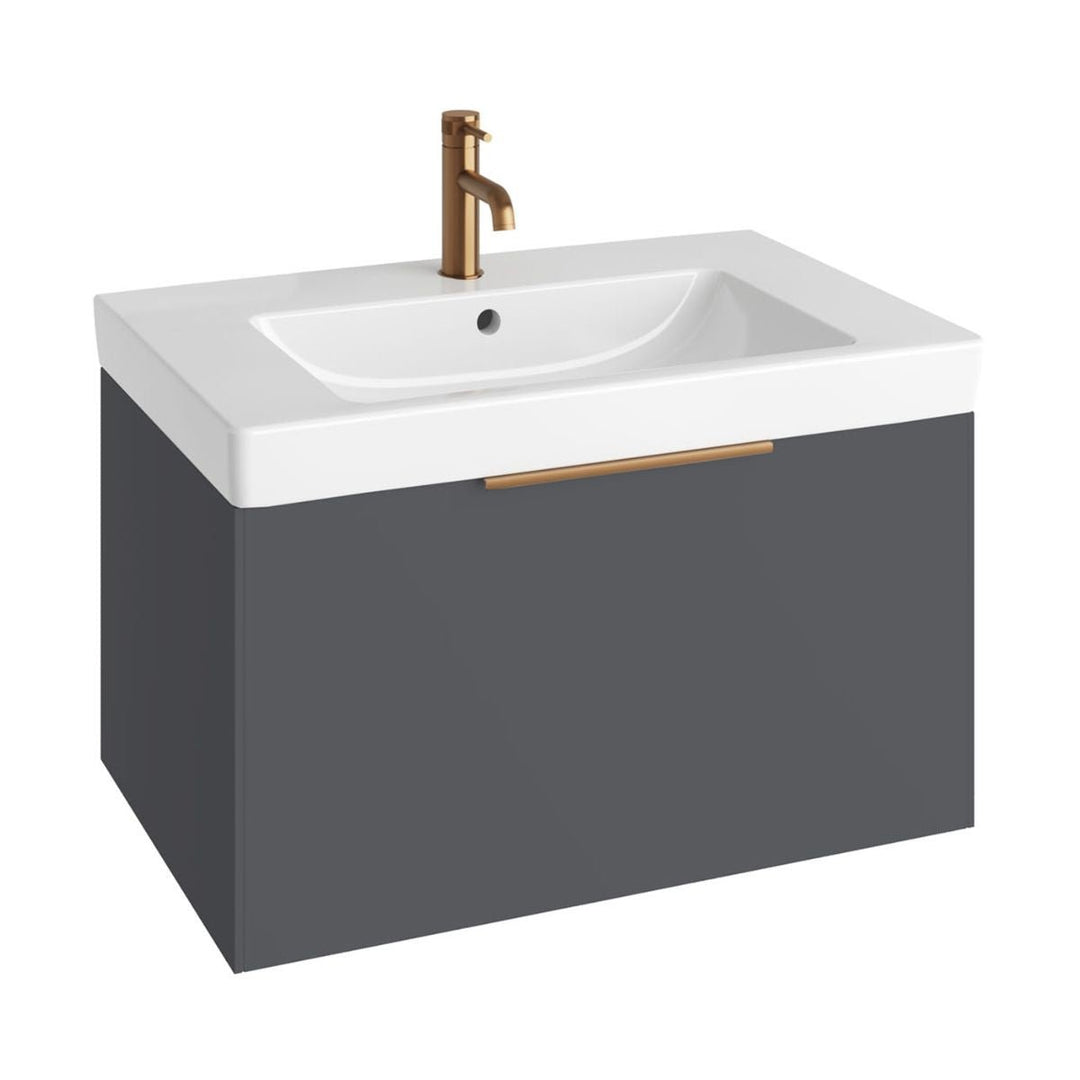 AURA0023 - Aura Skye 80cm Vanity Unit and Basin in Matt Anthracite - Coa Living