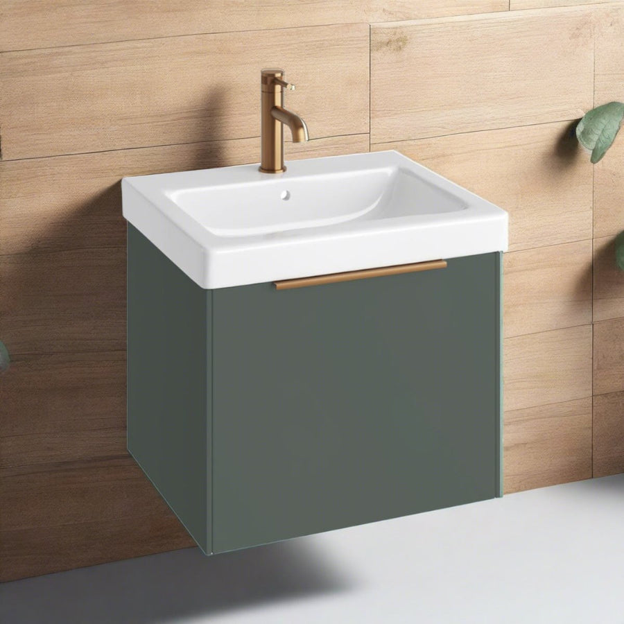 AURA0024 - Aura Skye 55cm Vanity Unit and Basin in Sage Green - Coa Living