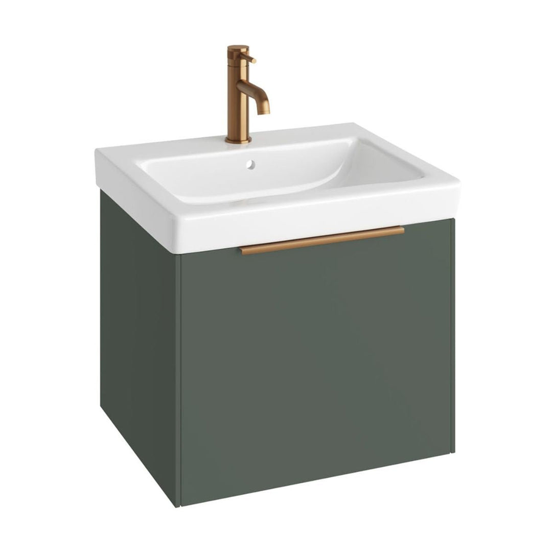 AURA0024 - Aura Skye 55cm Vanity Unit and Basin in Sage Green - Coa Living