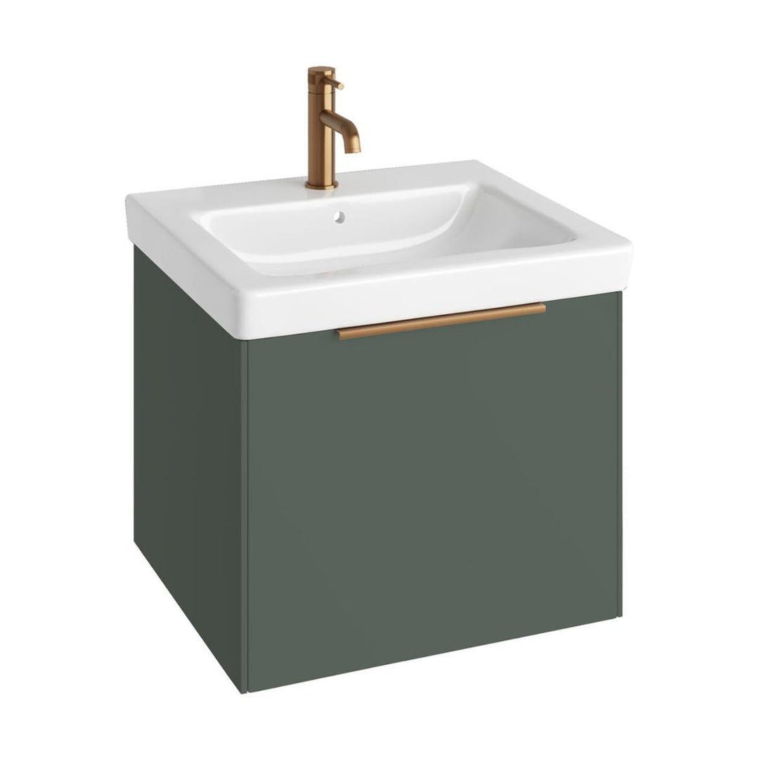 AURA0025 - Aura Skye 60cm Vanity Unit and Basin in Sage Green - Coa Living