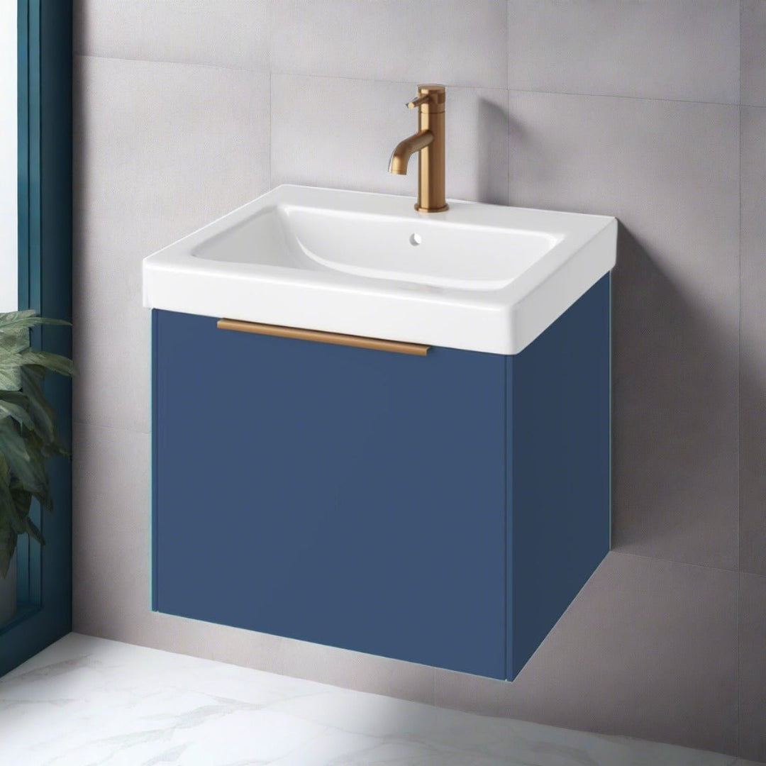 AURA0027 - Aura Skye 55cm Vanity Unit and Basin in Ocean Blue - Coa Living