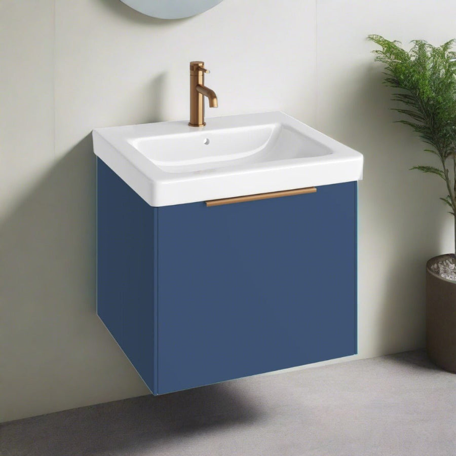 AURA0028 - Aura Skye 60cm Vanity Unit and Basin in Ocean Blue - Coa Living