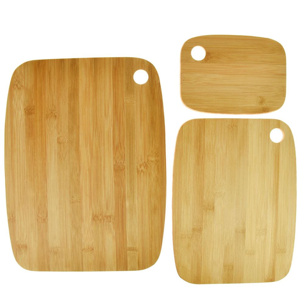 DGI - 5105 - Bamboo Chopping Board Set Solid Wooden Cutting Serving Platter Kitchen Food - Coa Living