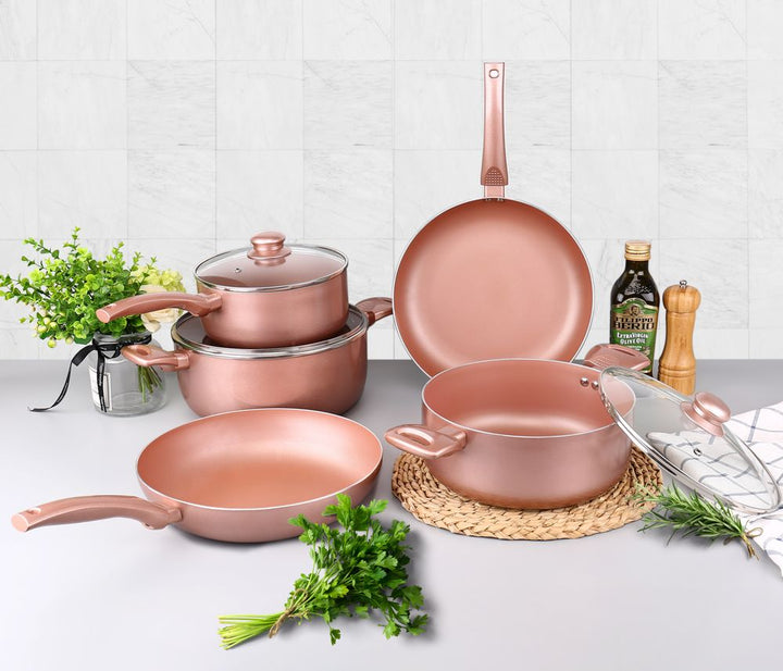 S036676180 - 8pc Rose Gold Pan Set - Coa Living