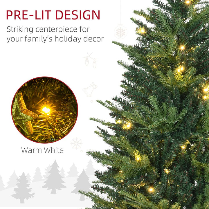 S0671055874 - 1.2m 4ft Christmas Tree Entrance 750 Tips Pre - lit Tree 80 LED with Vase Base - Coa Living