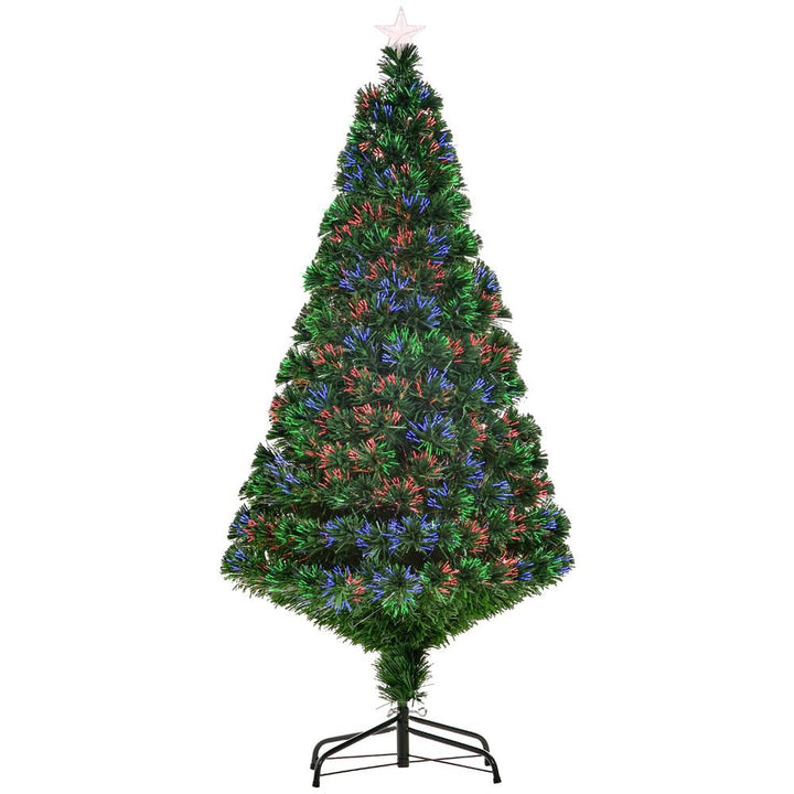 S0671055899 - Pre - Lit Fibre Optic Artificial Christmas Tree Tree Topper Multi - Colour 5ft - Coa Living