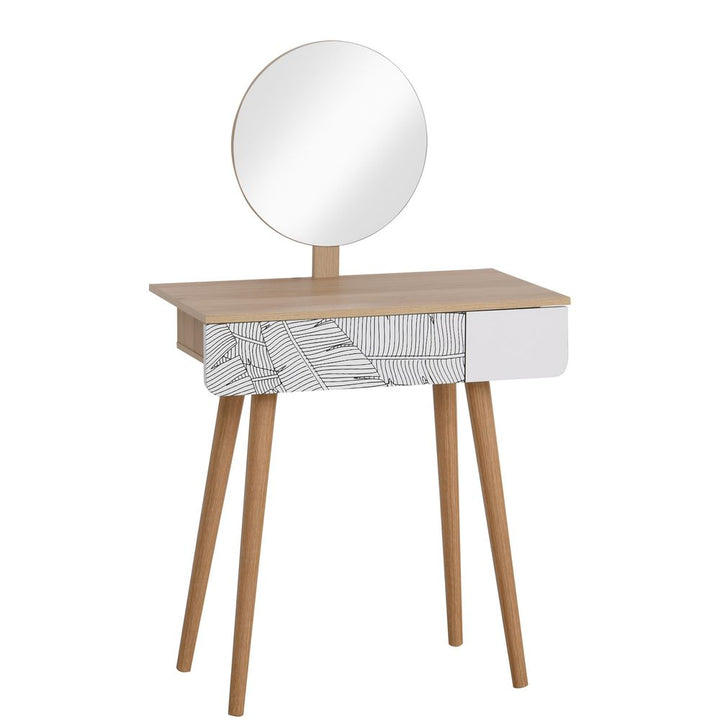 S0671063325 - Wooden Nordic Dressing Table Brown/White - Coa Living