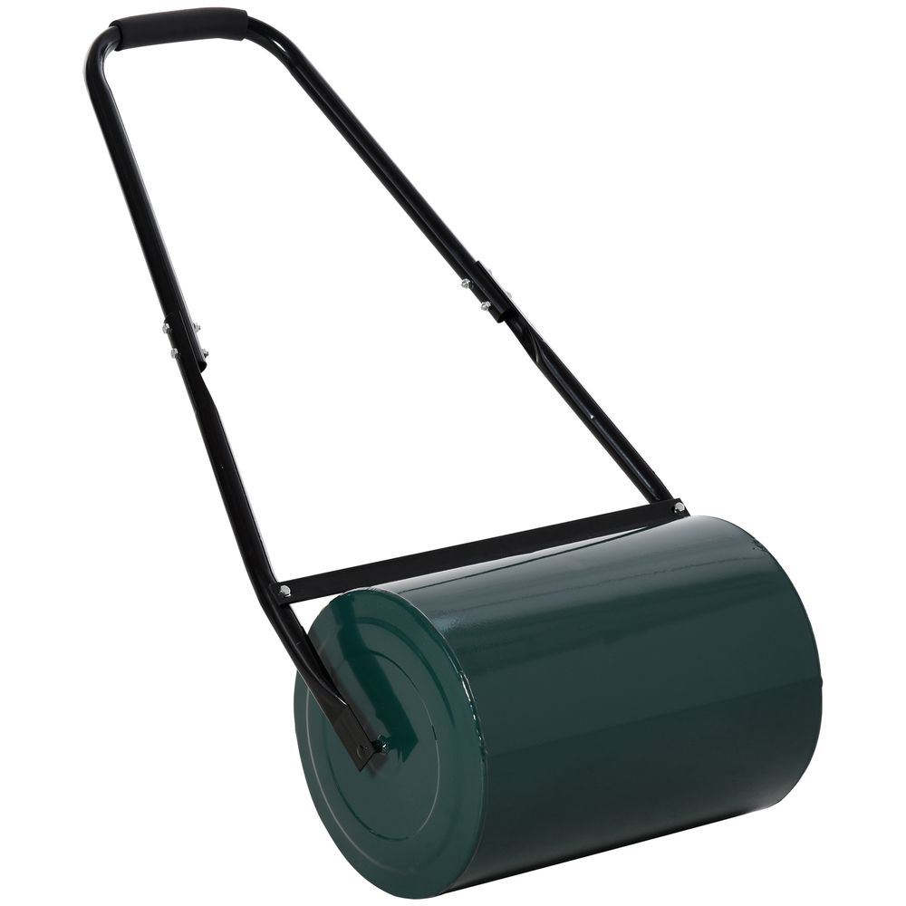 S0671071885 - Outsunny 30cm Metal Lawn Roller - Deep Green - Coa Living