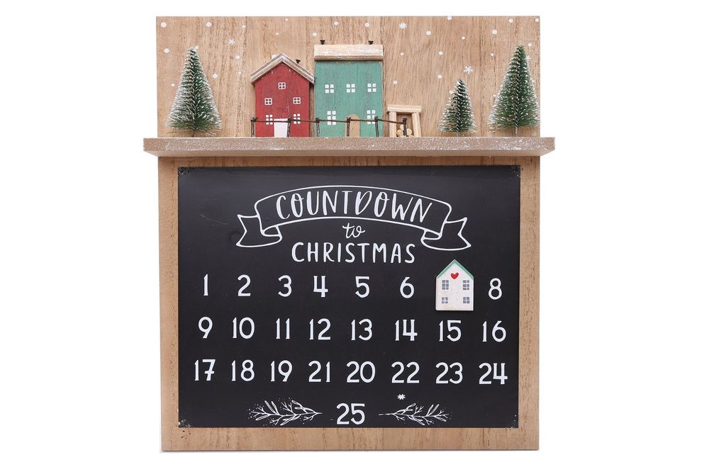 S0671125956 - Wooden Christmas Countdown Calendar - Coa Living