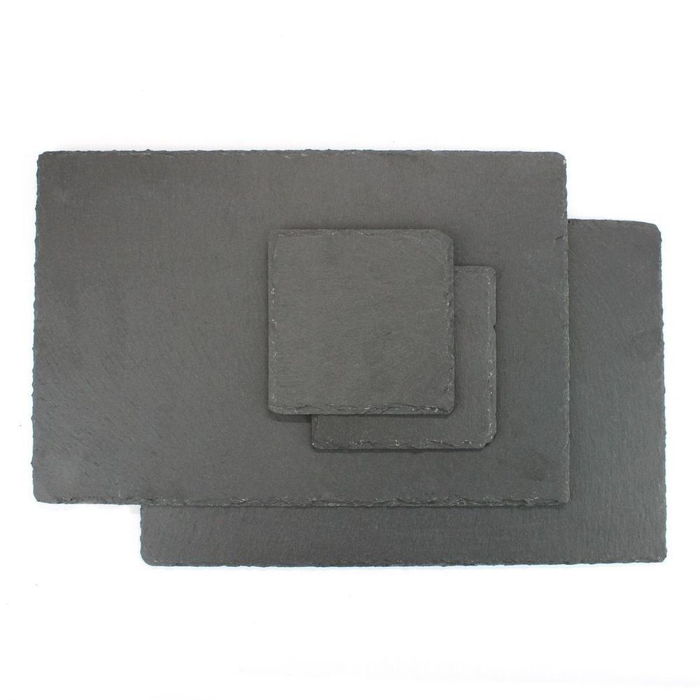 S0671145045 - Savora Slate Placemats and Coasters - 16pc - Coa Living