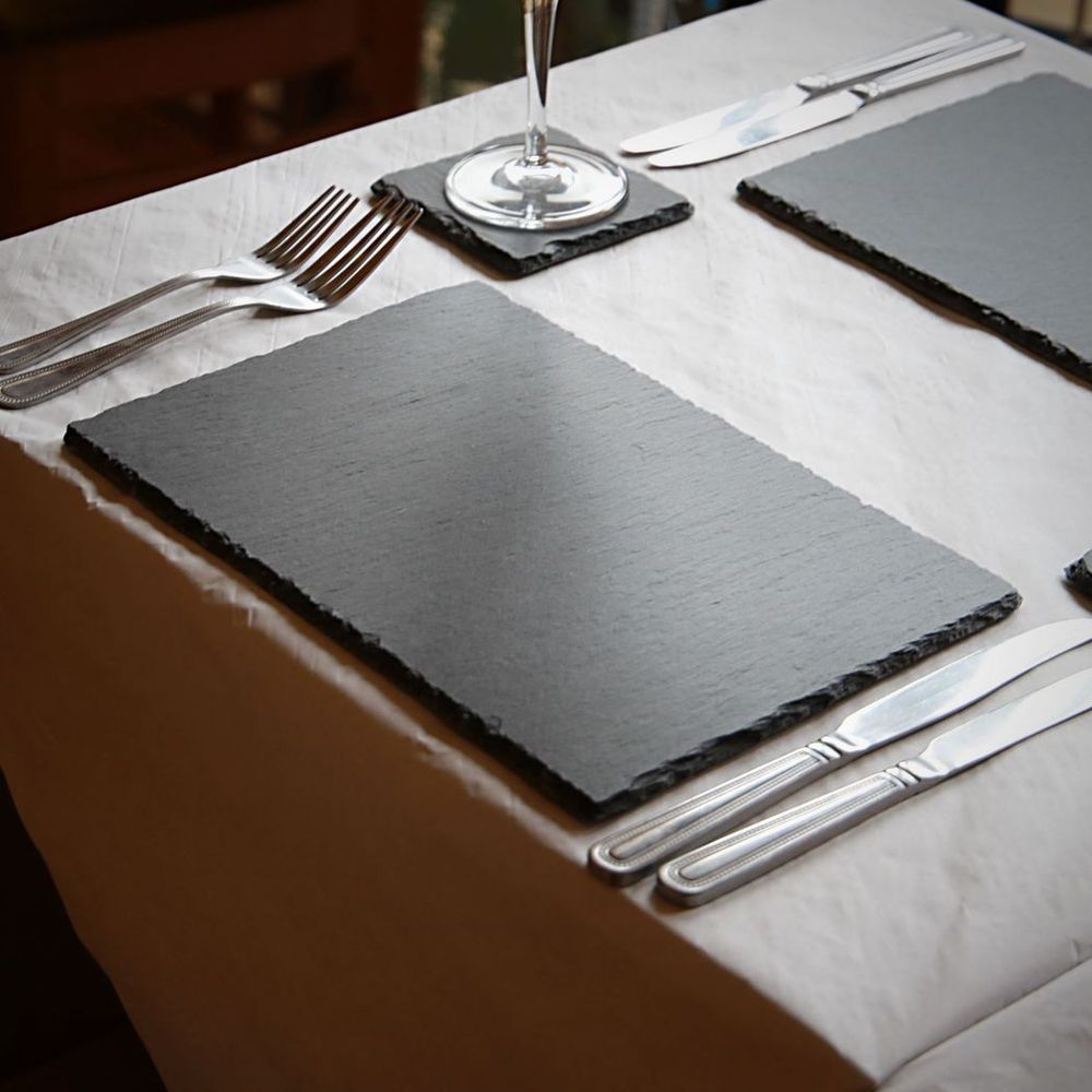 S0671145045 - Savora Slate Placemats and Coasters - 16pc - Coa Living