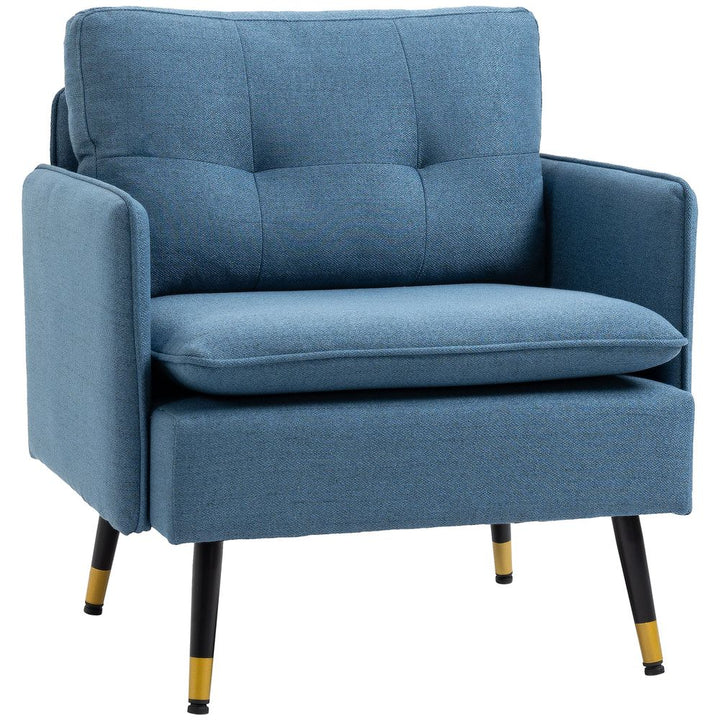 S0671157101 - Modern Upholstered Armchairs Tufted Accent Chairs for Bedroom Dark Blue - Coa Living