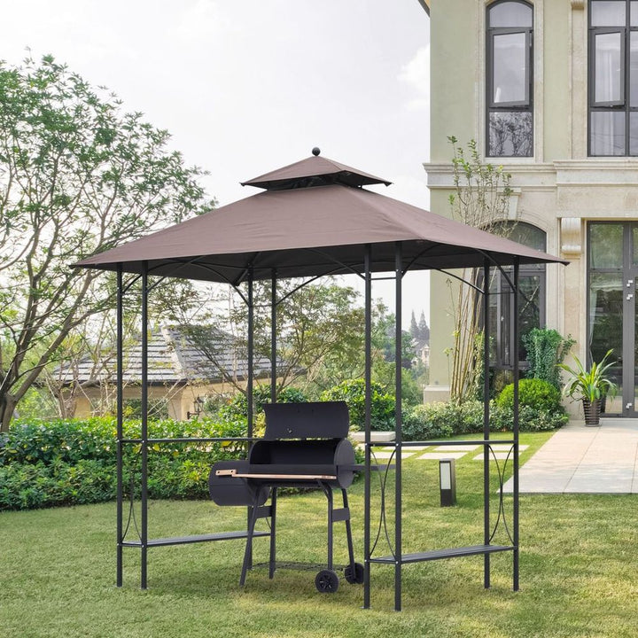 S0671157134 - 2.5x1.5m BBQ Tent Canopy Patio Outdoor Awning Gazebo Party Sun Shelter - Coa Living