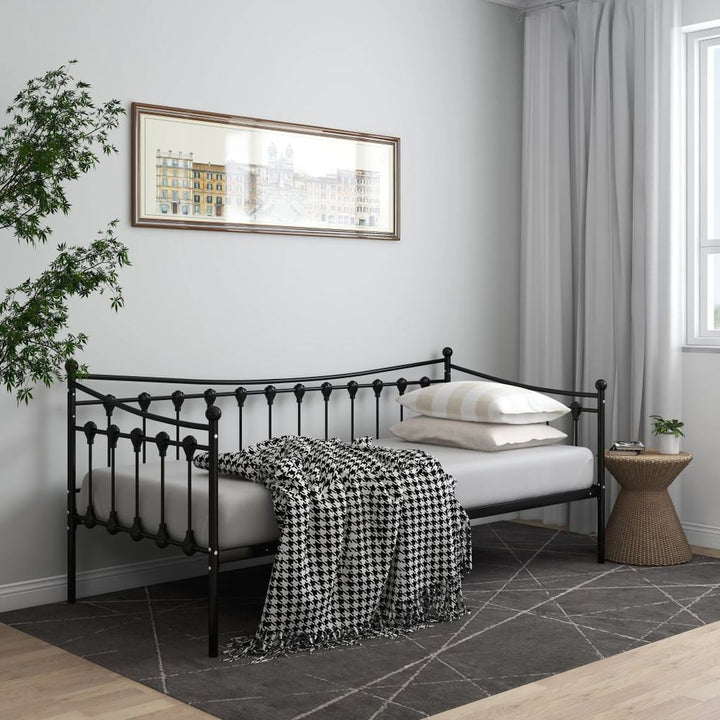 S0671169903 - Sofa Bed Frame Black Metal 90x200 cm - Coa Living