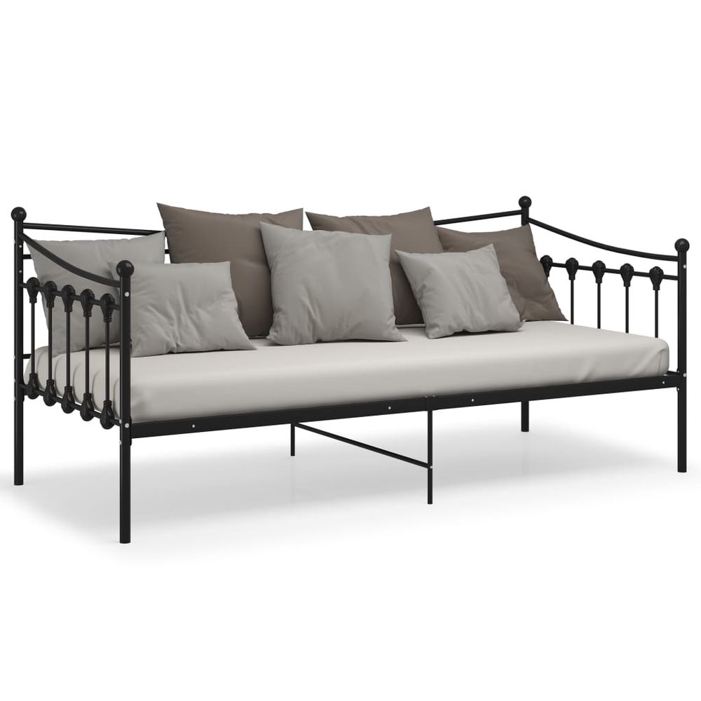 S0671169903 - Sofa Bed Frame Black Metal 90x200 cm - Coa Living