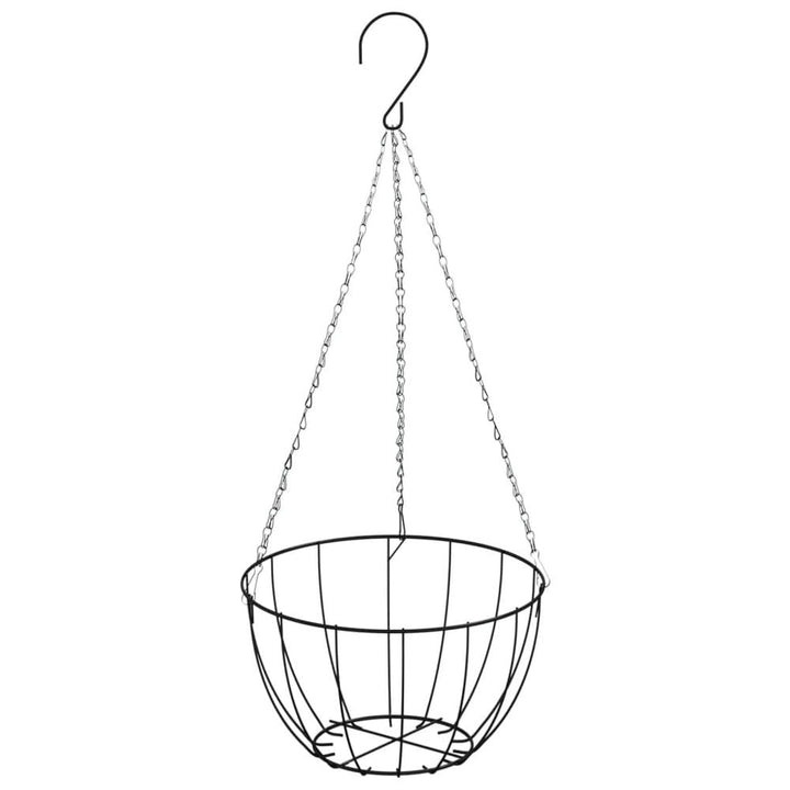 S0671176164 - vidaXL Hanging Planters 4 pcs with Coco Liners Black Ø 30x52 cm Steel - Coa Living