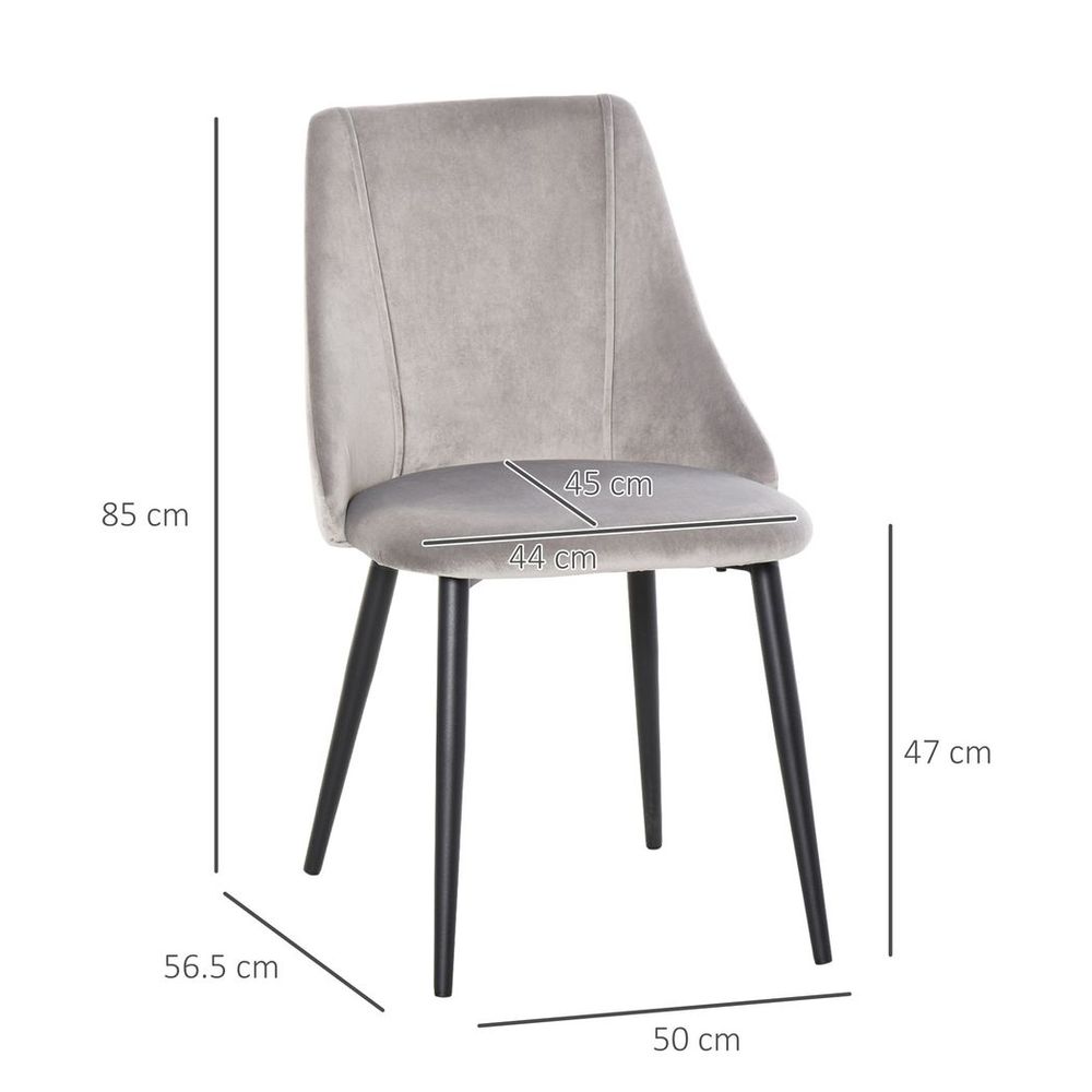 S0671217718 - High Back Dining Chairs Velvet-Touch Accent Chairs with Metal Legs - Coa Living