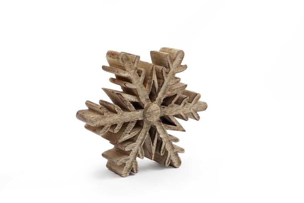 S0671228657 - Wooden Snowflake Decoration Small - Coa Living