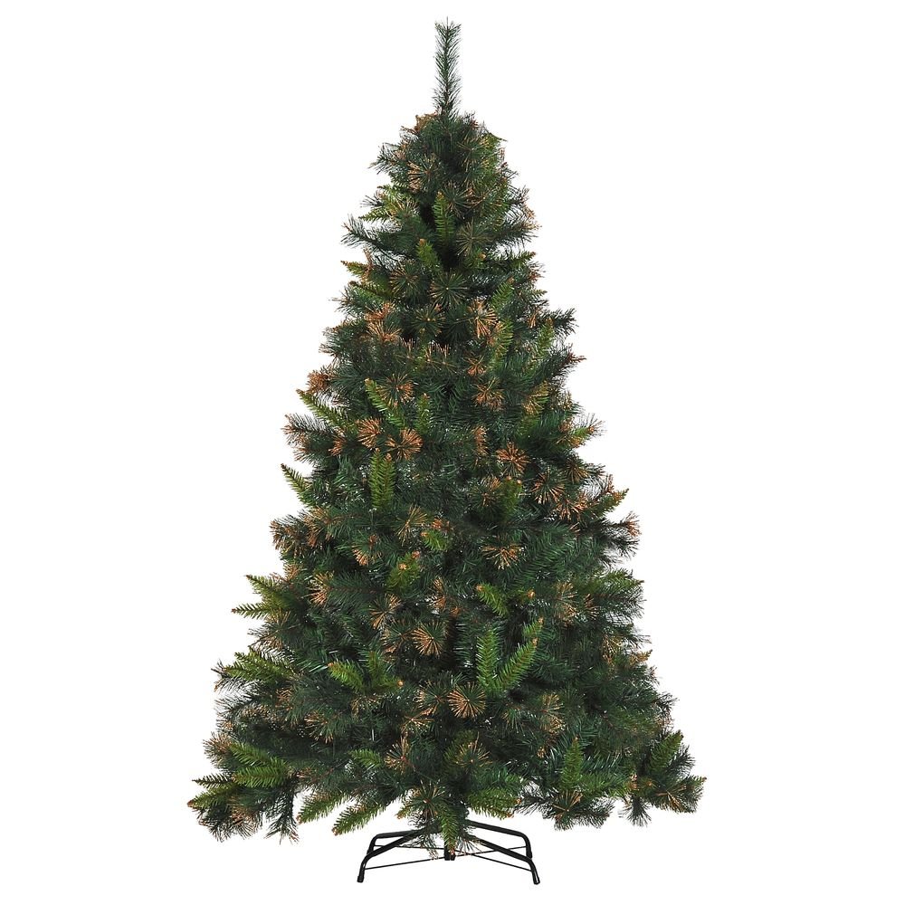 S0671255986 - HOMCOM 6FT Pre - Lit Christmas Tree Artificial Spruce Tree Holiday D�cor Stand - Coa Living