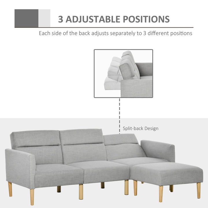 S0671347077 - Upholstered Sofa bed Reversible Sectional Sofa Set Sleeper with Footstool - Coa Living