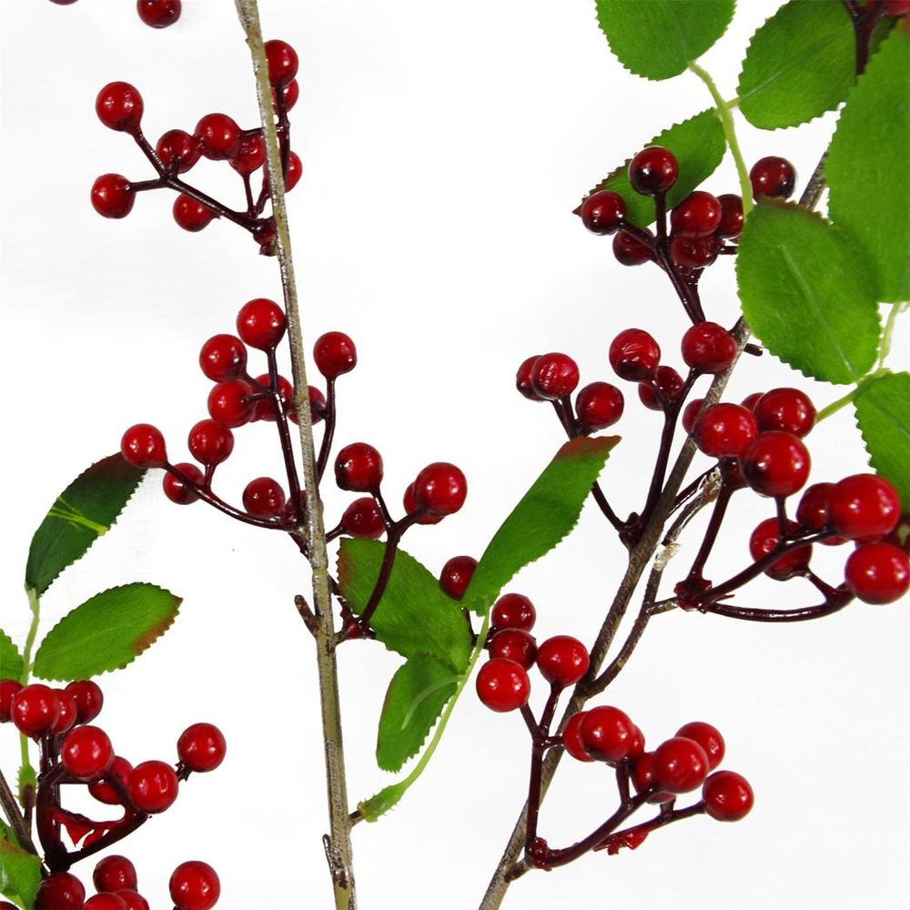 S0671382015 - 6 x 80cm Artificial Red Christmas Berry Spray - Coa Living