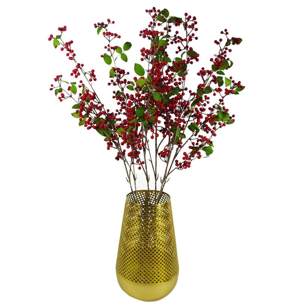 S0671382015 - 6 x 80cm Artificial Red Christmas Berry Spray - Coa Living