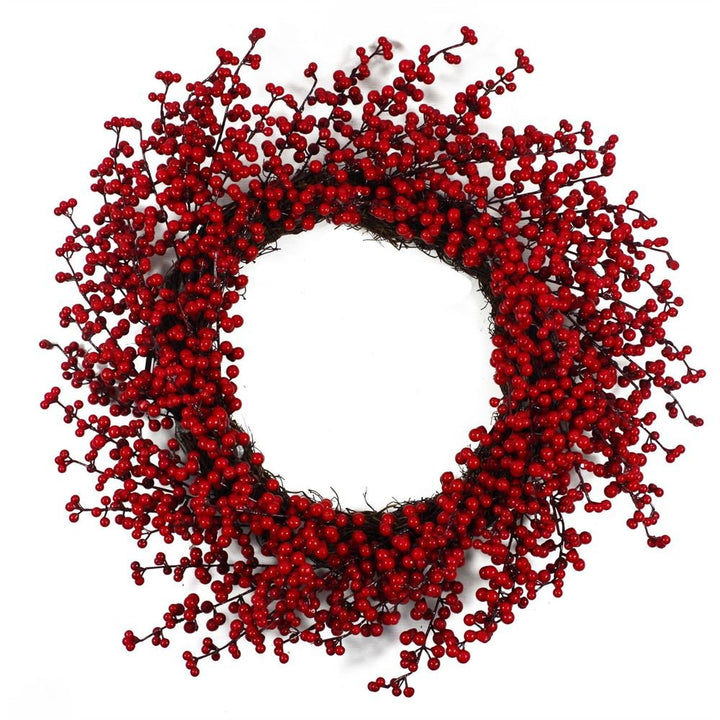 S0671382074 - 60cm (24 inches) Extra Large Luxury Christmas Red Berry Wreath - Coa Living