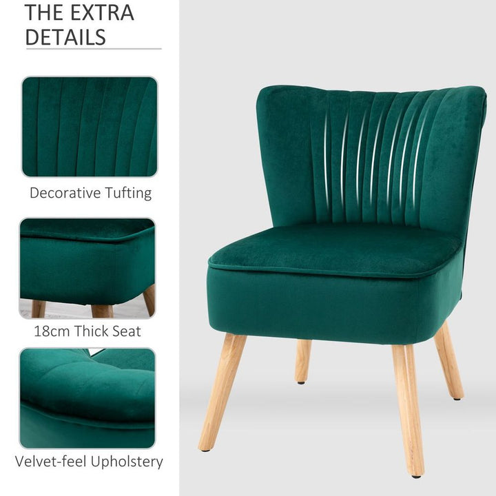 S0671383450 - Velvet Accent Chair - Green Occasional Tub Chair for Living Room and Bedroom - Coa Living