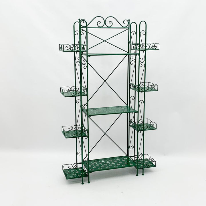 S0671444653 - 150cm Green Shelf Unit | Versatile Powder - Coated Metal Shelving - Coa Living