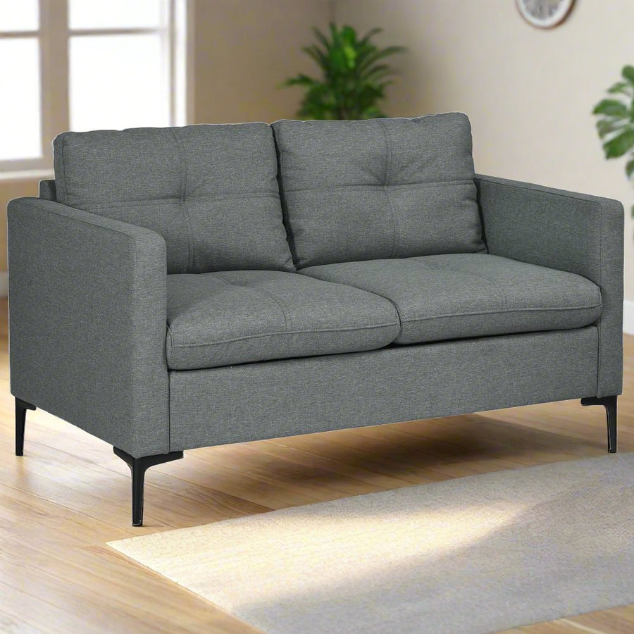 S0671445859 - Modern Loveseat Sofa Upholstered 2 Seater Settee for Living Room and Bedroom - Grey - Coa Living