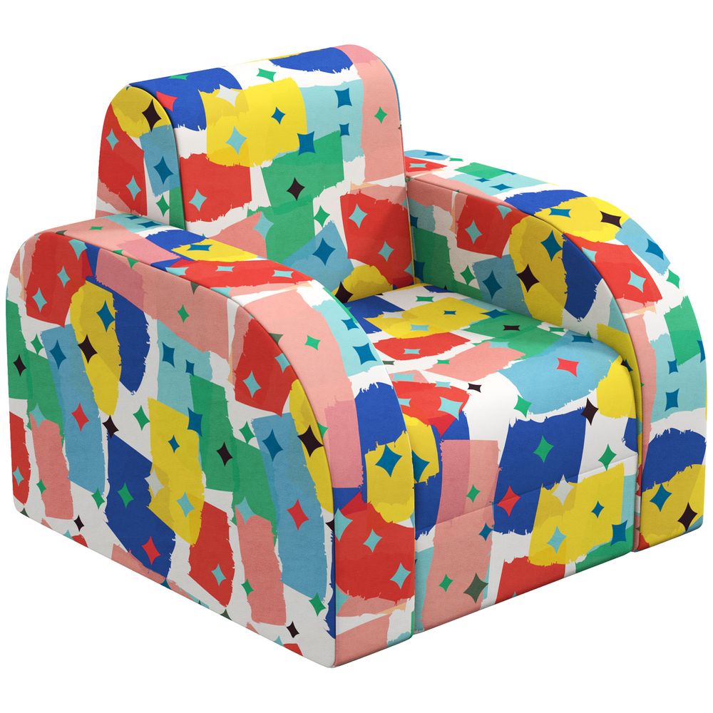 S0671499826 - AIYAPLAY Kids Armchair, Foldable Toddler Chair for Bedroom - Multicoloured - Coa Living