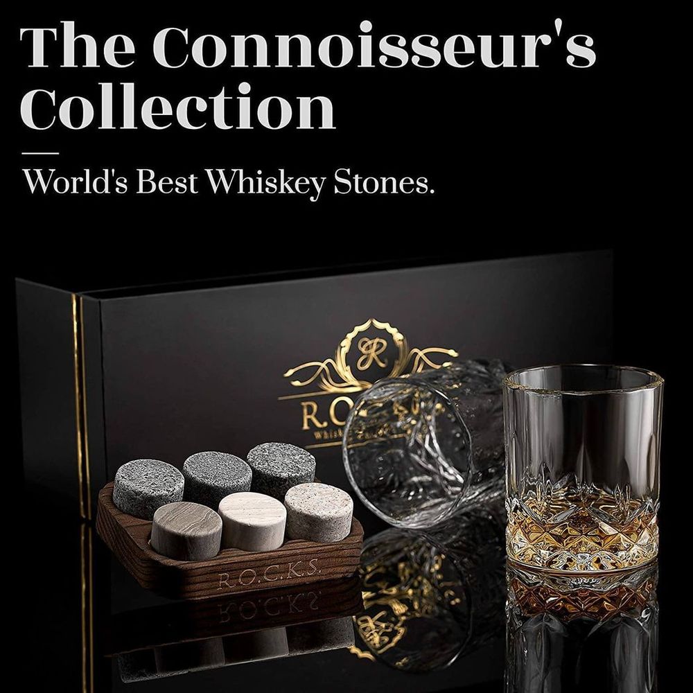 S0671504658 - R.O.C.K.S Whiskey Stones The Connoisseur's Set - Signature Glass Edition - Coa Living