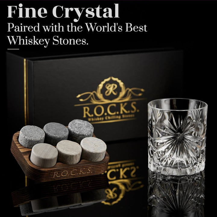 S0671504670 - R.O.C.K.S Whiskey Stones The Connoisseur's Set - Soleil Glass Edition - Coa Living