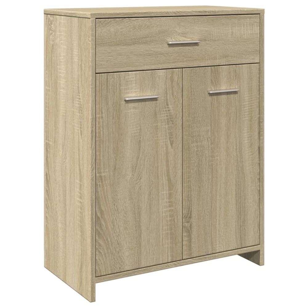 S0671526240 - vidaXL Bathroom Cabinet Sonoma Oak 60x33x80 cm Engineered Wood - Coa Living