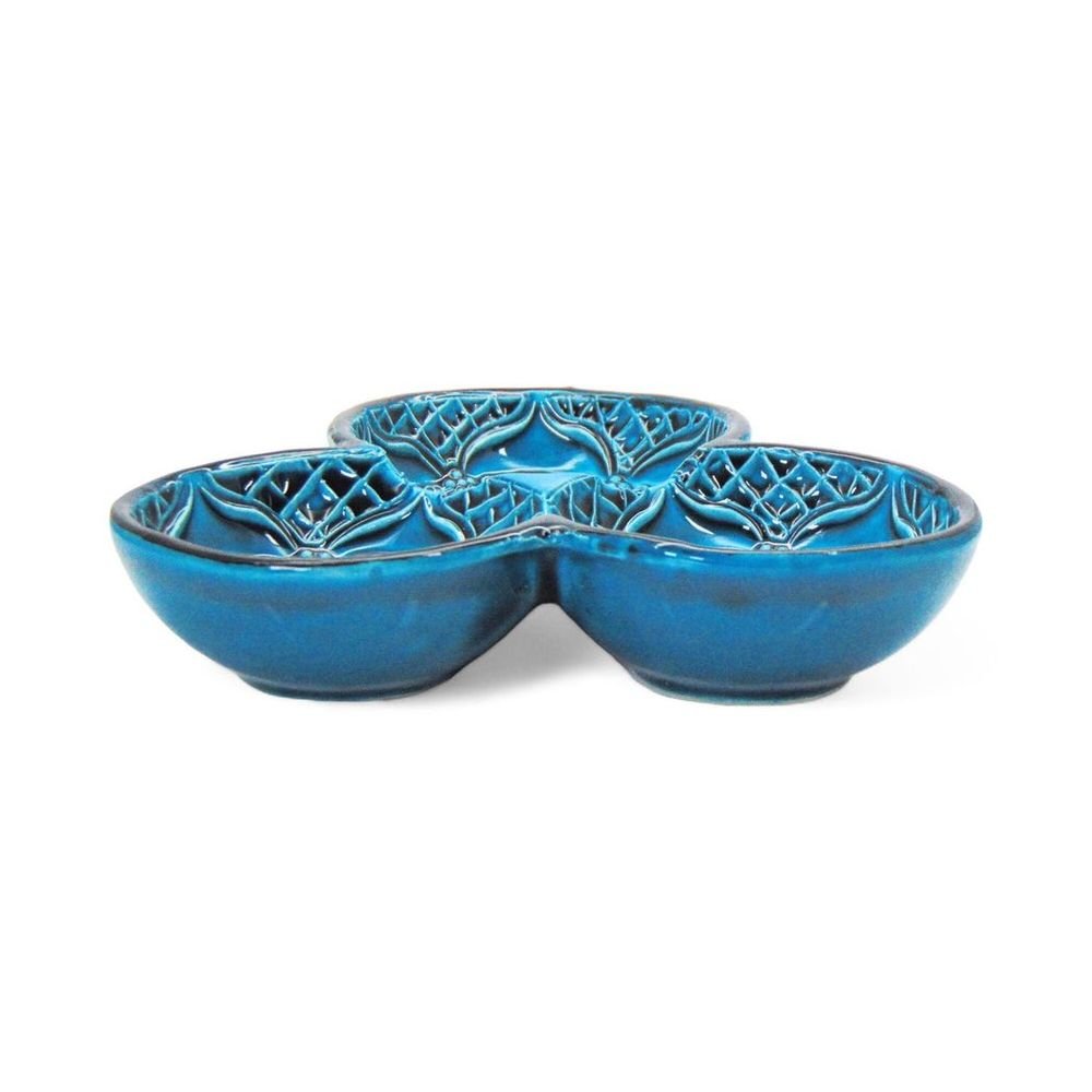 S0671532062 - 3 - in - 1 Circles, Green Snack and Dip Bowl, Divided Servings - Coa Living