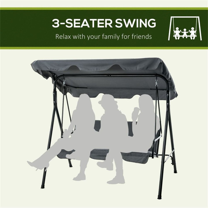 S0671537199 - 3 - Seat Outdoor Patio Swing Chair - Coa Living