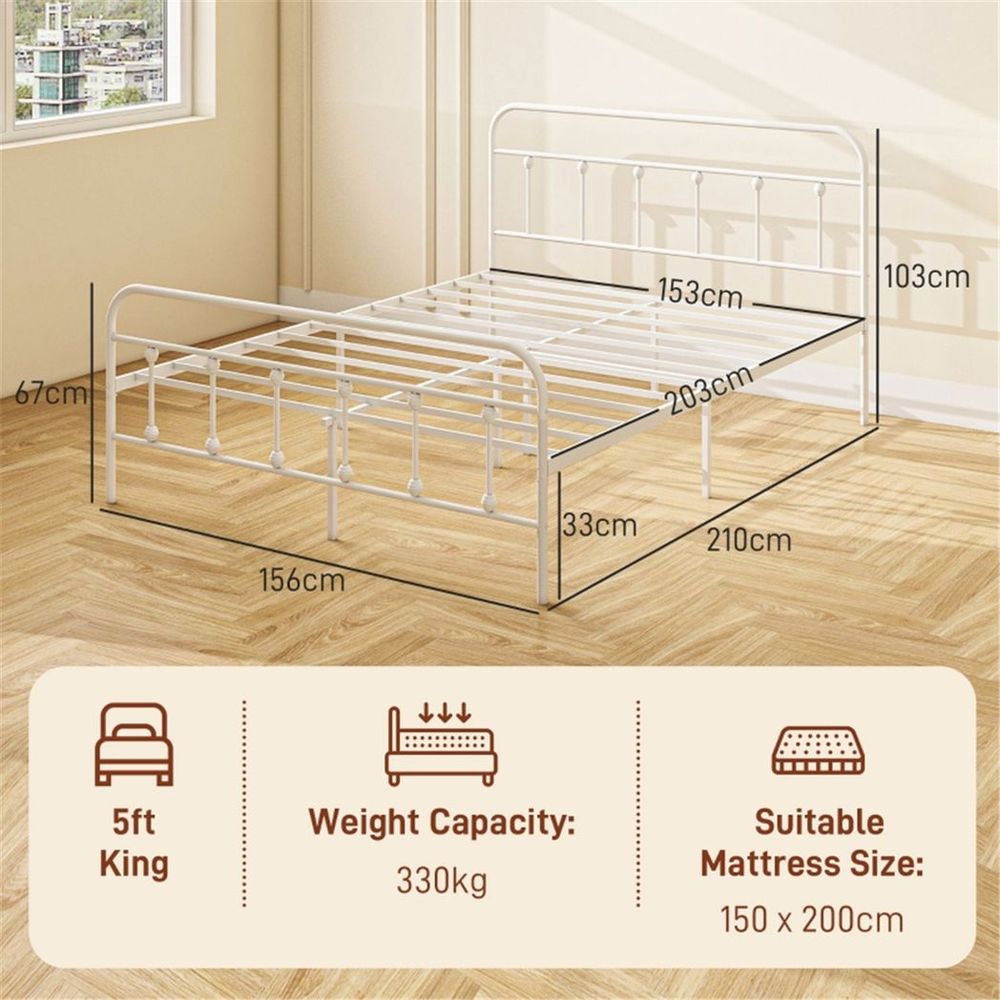 S0671537583 - king size Metal Bed Frame - Coa Living