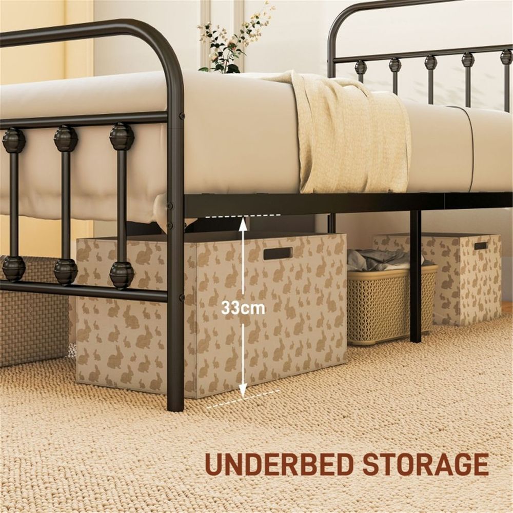 S0671538544 - Single Metal Bed Frame - Coa Living