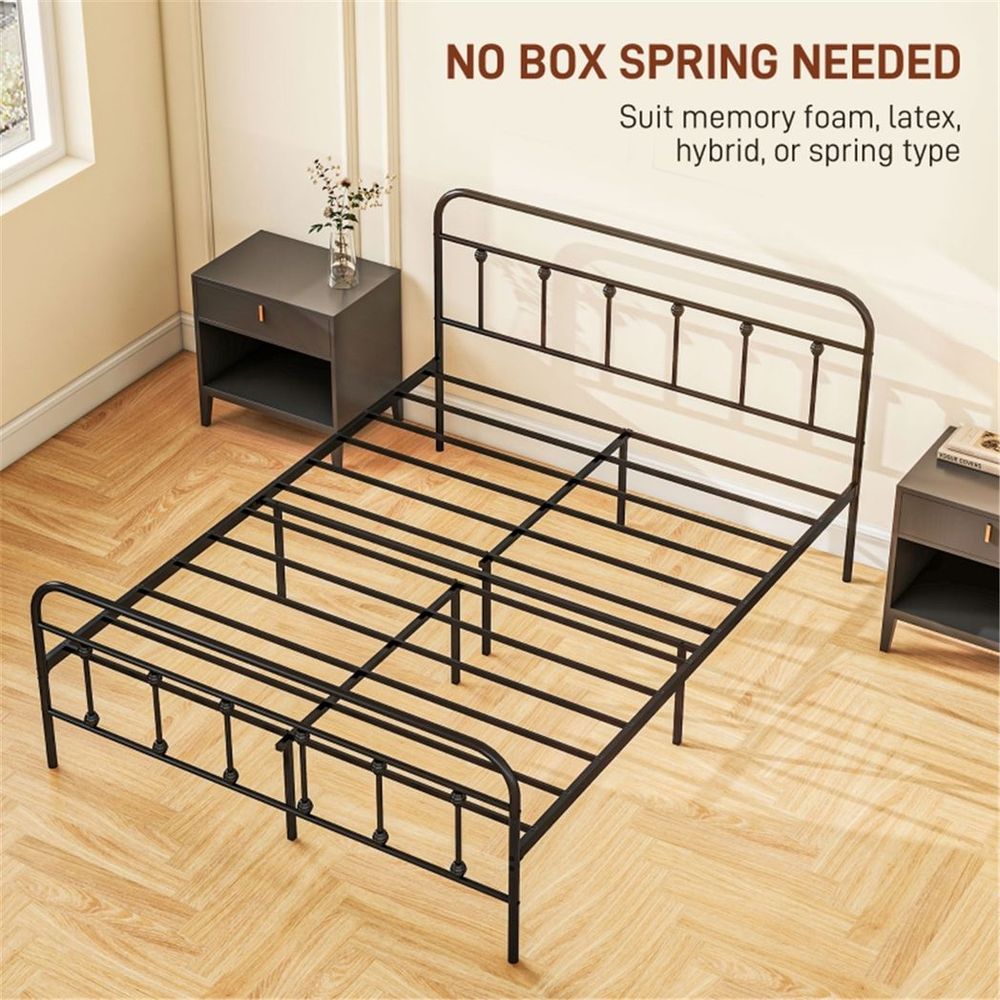 S0671538652 - 140cm Metal Bed Frame - Coa Living