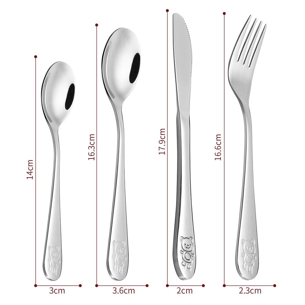 S067935822 - Vinsani 4pcs Jungle Kids Cutlery Set 0010002 - Coa Living