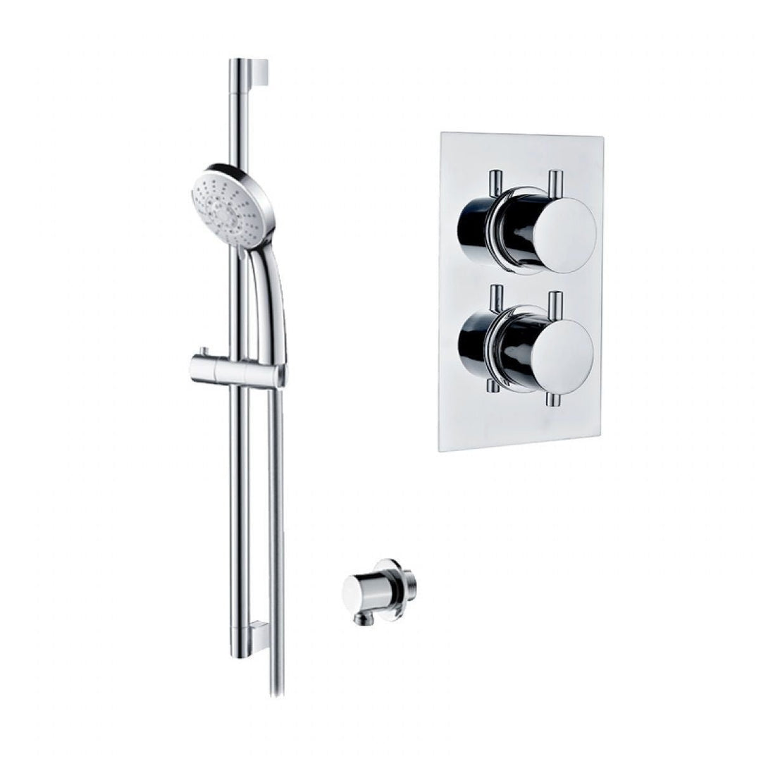 TBKT - 05 - R001 - CL - Abacus Emotion Thermostatic Round Shower & Riser Rail Kit - Coa Living