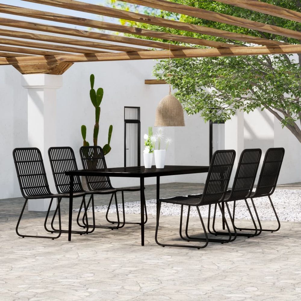 V0671192447 - 3 Piece Garden Dining Set Oak - Coa Living