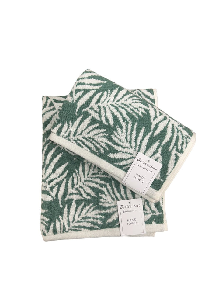 V0671444083 - Botanical Leaf Turkish Cotton jacquard towel - Coa Living