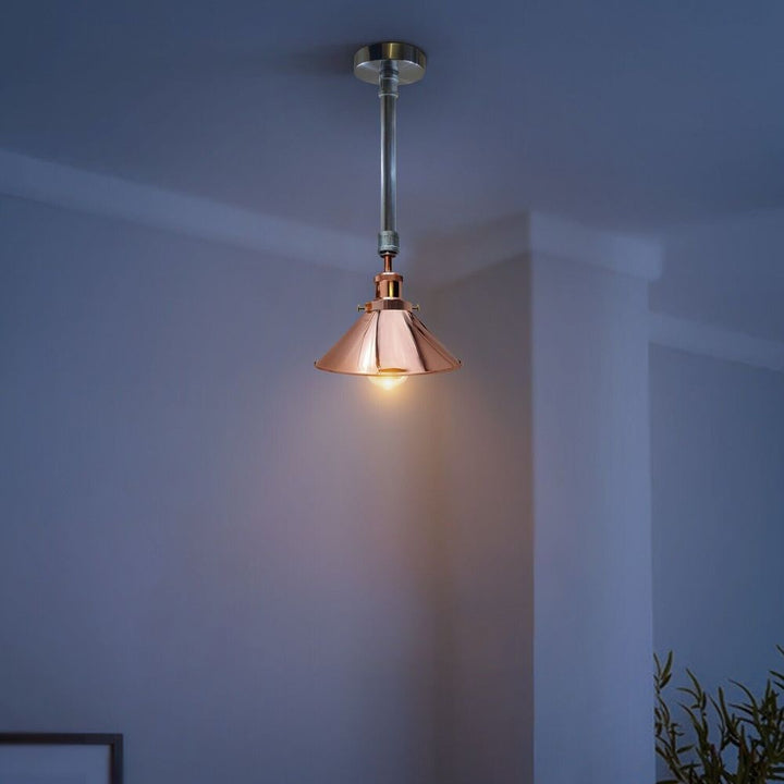 V067941043 - Industrial Retro Pendant Light Shade Suspended Ceiling Pipe Lights Metal Lamp UK - Coa Living