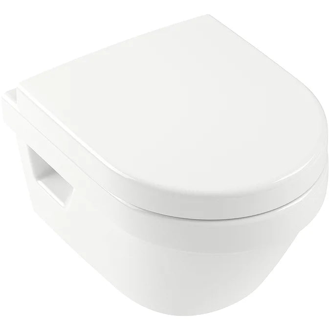 VBP - 23 - 0303 - Villeroy & Boch Architectura DirectFlush Rimless Wall Hung Toilet with Soft Close Seat - Ultra - Hygienic, Space - Saving Design - Coa Living