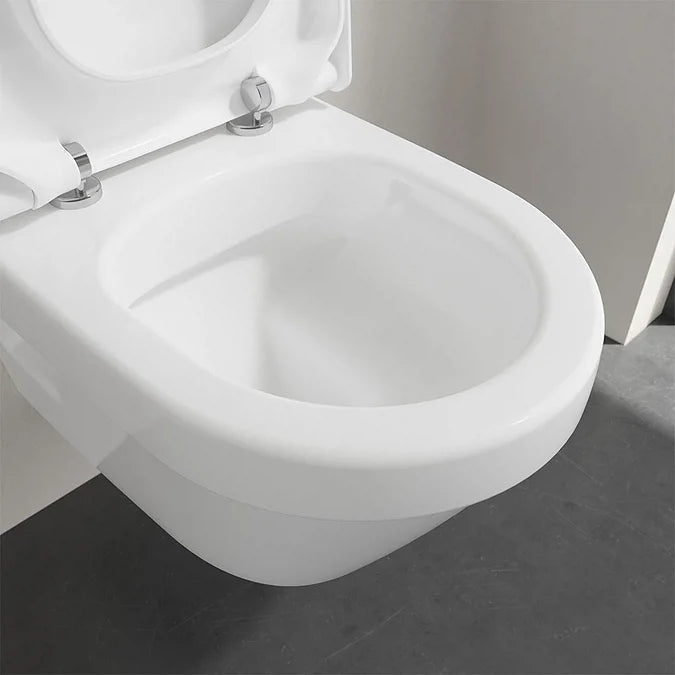 VBP - 23 - 0303 - Villeroy & Boch Architectura DirectFlush Rimless Wall Hung Toilet with Soft Close Seat - Ultra - Hygienic, Space - Saving Design - Coa Living