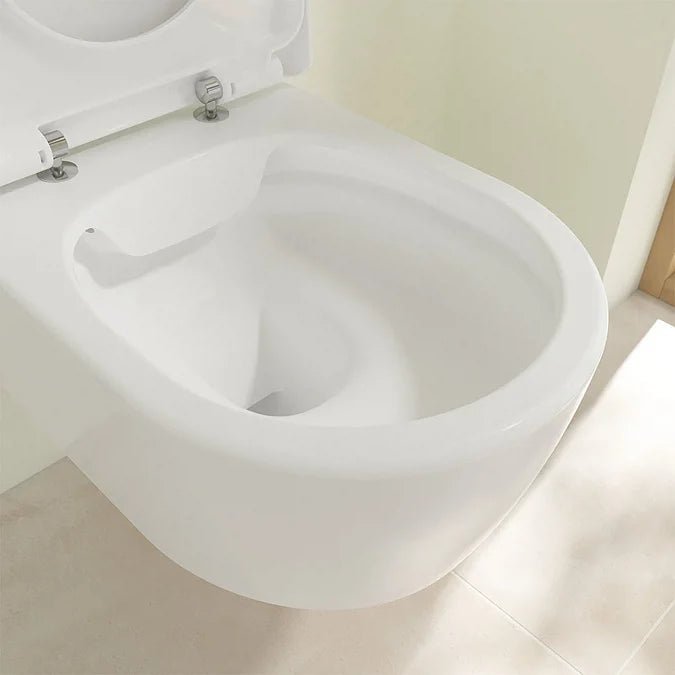 VBP - 23 - 0401 - Villeroy & Boch Avento DirectFlush Rimless Wall Hung Toilet with Soft Close Seat – Modern Hygiene & Design Excellence - Coa Living