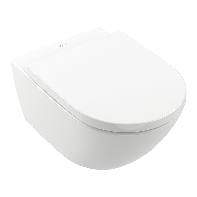  - Villeroy And Boch Subway 3.0 Wall Hung Washdown Rimless WC Pan With Soft Close Seat - Coa Living