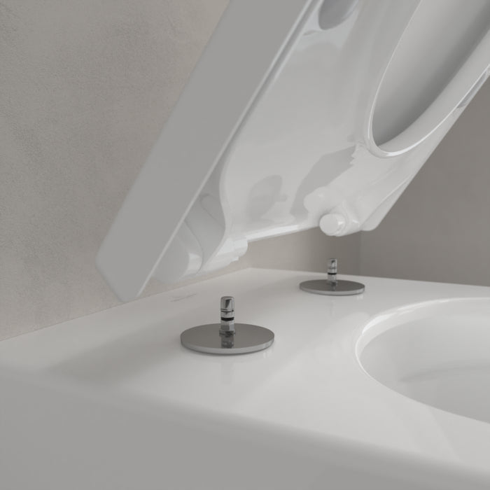  - Villeroy And Boch Subway 3.0 Wall Hung Washdown Rimless WC Pan With Soft Close Seat - Coa Living